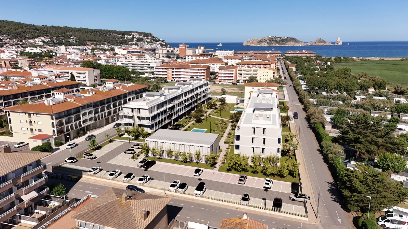 Vista aérea de Rivage y su entorno en L'Estartit